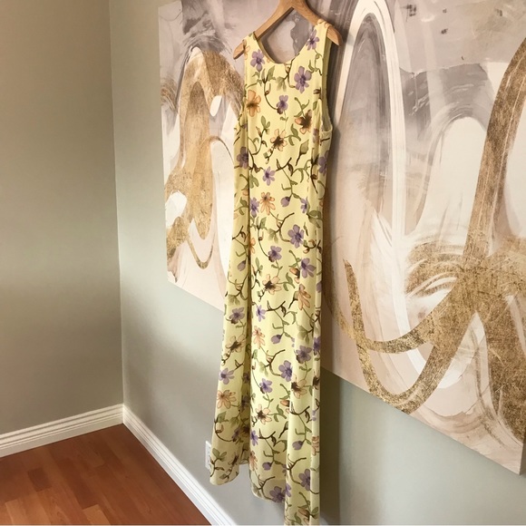 VINTAGE STUDIO | 90’s Maxi Dress in Yellow & Purple Size 10 - Picture 3 of 11
